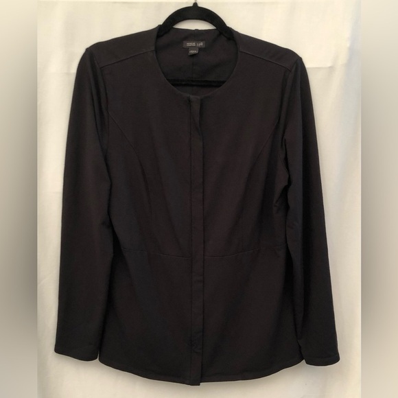 J Jill Wearever Collection Black Stretch Full Zip Jacket Size Small - Picture 1 of 16